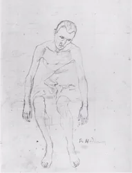 Étude pour la figure centrale de la lassitude de la vie
